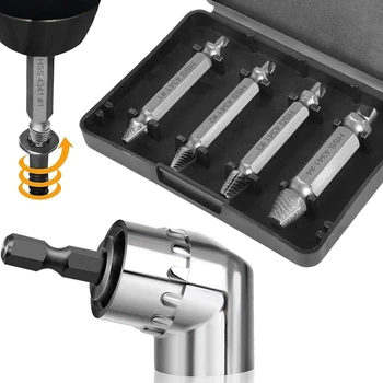 

Damaged Screw Extractor And Remove Set/Easily Remove Stripped Or Damaged Screws/Kit Of 4 Stripped Screw Removers - For Removin