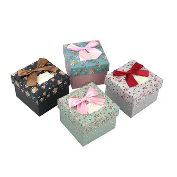 

Floral Print Packaging Carton Food Toy Storage Packing Box Valentine's Day Paper Gift Bag Creative Wedding Jewelry Box Packing