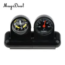 MagiDeal 2 в 1, съемный автомобильный компас и термометр, клейкий фургон, грузовик, транспортное средство, лодка для кемпинга, туризма, лодки, яхты, караван