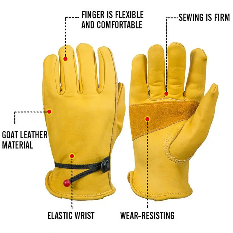Анти-резки перчатки высокое качество кожа садоводство и домашние рабочие перчатки# 4O