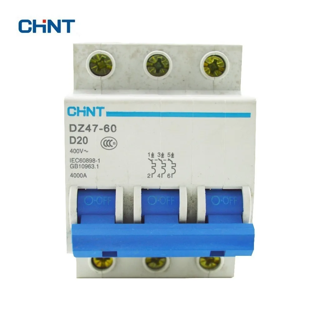 

CHINT Mini Circuit Breaker DZ47-60 3P D20 A Safe And Effective Voltage Protection Device House Air Switches