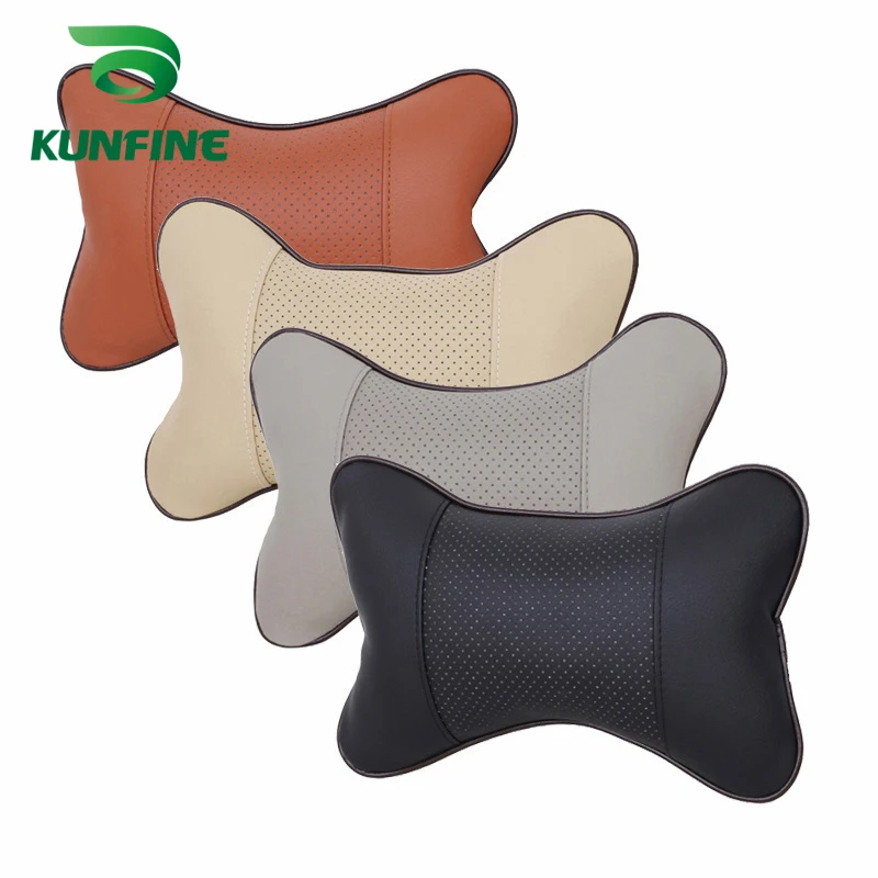 

KUNFINE 1PC or 2PCS Pillow Car Headrest Breathe Car Auto Seat Head Neck Rest Cushion Headrest Pillow Pad black brown beige gray
