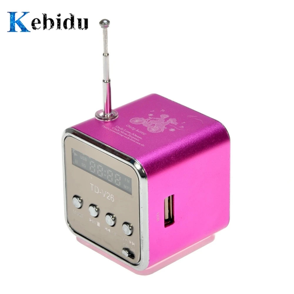 Портативный радиодинамик kebidu с ЖК дисплеем поддержка Micro SD/TF MP3 цифровой fm