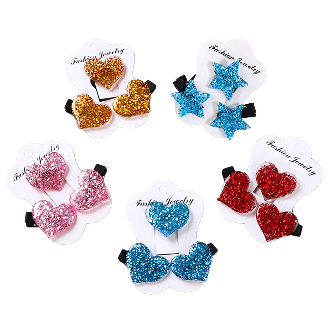 

3pcs/set Cute Girls Glitter Big Star Hair Clips Kids Sequins Shiny Star Hairpins Handmade Barrette Girls Hair Accessories
