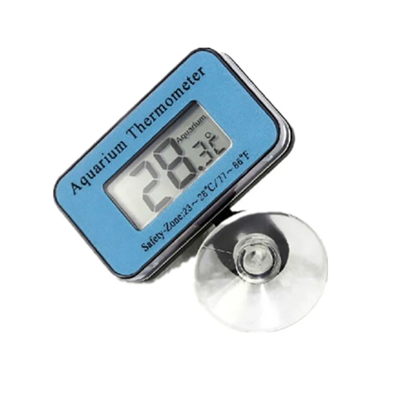 

2019 New Suction Cup Wireless Blue Electronic Thermometer Waterproof new Submersible Fish Tank Aquarium Laser Welding