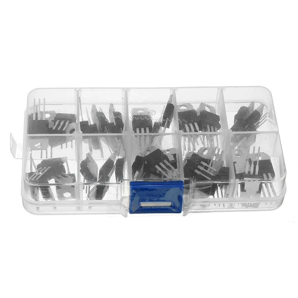 50 шт. 10 значений 5 каждый LM317T L7805 L7806 L7808 L7809 L7810 L7812 L7815 L7818 L7824 транзисторный