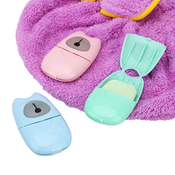 

50pcs/Box Disposable Paper Soap Bath Soap Scented Foaming Paper for Travel Camping Outdoor Antibacterial Child Hand Washing Soap