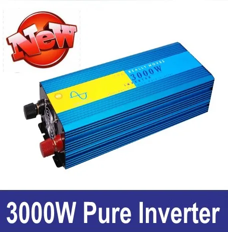 

Digital Display Off Grid Solar Inverter 3000Watt/3000W/3KW 12/24/48VDC to 110/220VAC 3000W Rated Pure Sine Wave Power Inverter