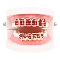 Позолоченный хип-хоп один зуб Cap Top нижний зуб для ювелирных изделий подарки Bling пользовательские зубы декоративные Зубные коронки в стиле