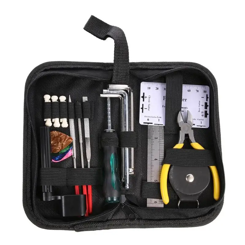 

Instrument Maintenance Repair Cleaning Tech Tool Kit for Guitar Bass Parts Guitar Repairing Tool Kit Accessories