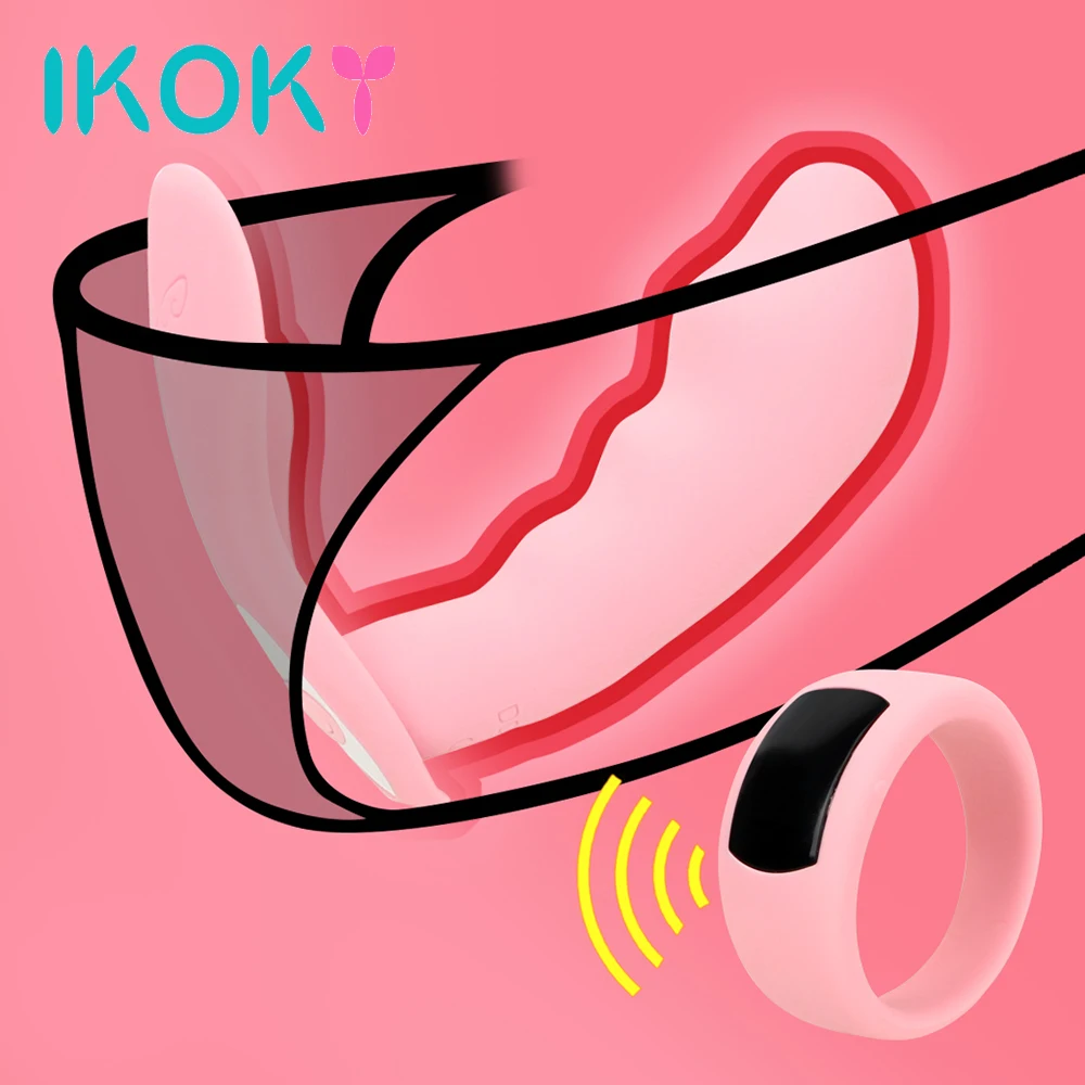 Стимулятор клитора IKOKY вибратор точки G с 10 частотами беспроводной пульт