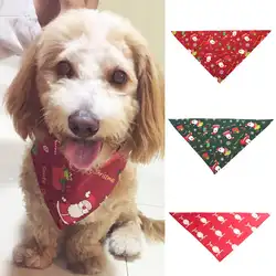 Рождественский Санта-лось кошка собака треугольная повязка нагрудник воротник шарф товары для домашних животных треугольная повязка