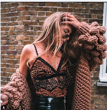 

Womens Ladies Lace Strap Strappy Sleeveless Bodysuit Camisole Leopard Top