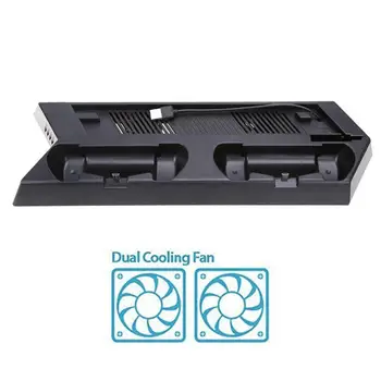

Game Vertical Stand Cooling Fan For PS4 Slim Console Vertical Stand Dock With Dual Charging Station Dropshipping