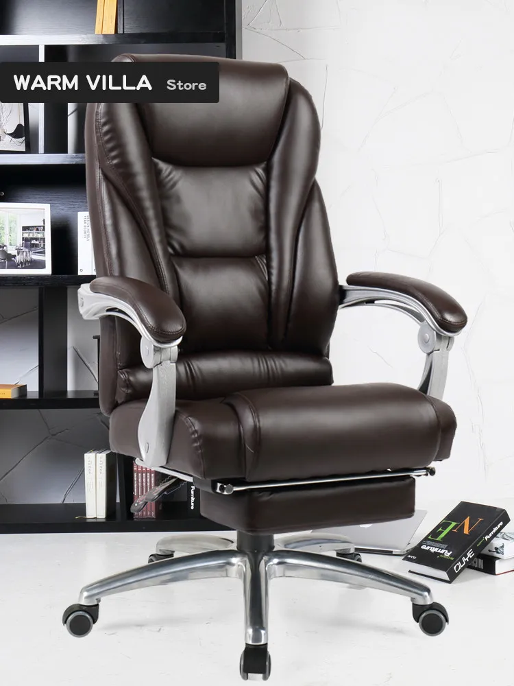 

European Mungbean Sprout Can Computer Household Study Lift Leather Backrest Boss Swivel Work An Office Chair You