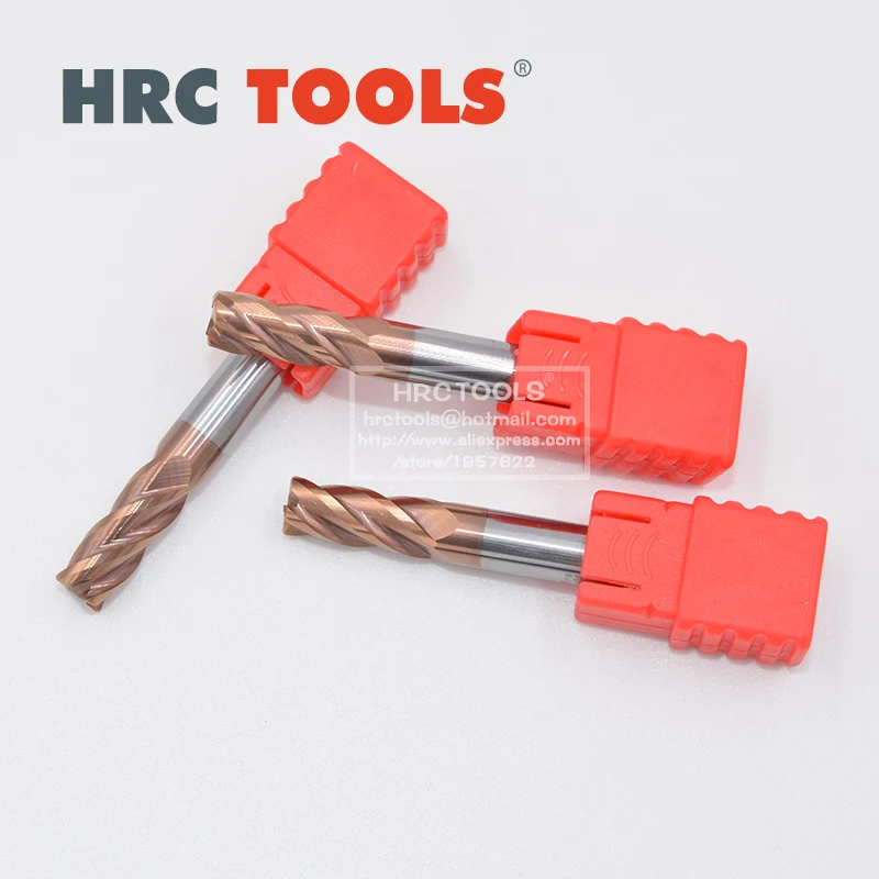 

X2-R0.2x4Hx4Dx50L HRC55 Tungsten Solid Carbide Long neck BALL NOSE End Mill for CNC