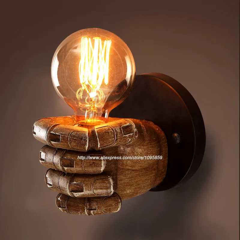

SETTEMBRE Creative Wall Lamps Fist Resin Wall Lamps Cafe Restaurant Bar Bedroom Wall Lamp E27 Decoration Lamps