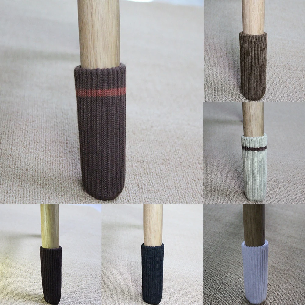 

4Pcs Table Anti-slip Furniture Feet Sleeve Chair Leg Socks Cover Protector Floor Protection Knitting Thicken