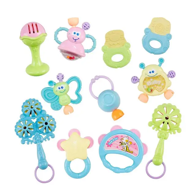 Babys Christmas Rattle 2022 Baby Rattle Teether Infant Toy Set Hand Shaker Grab Rattle Music Toy