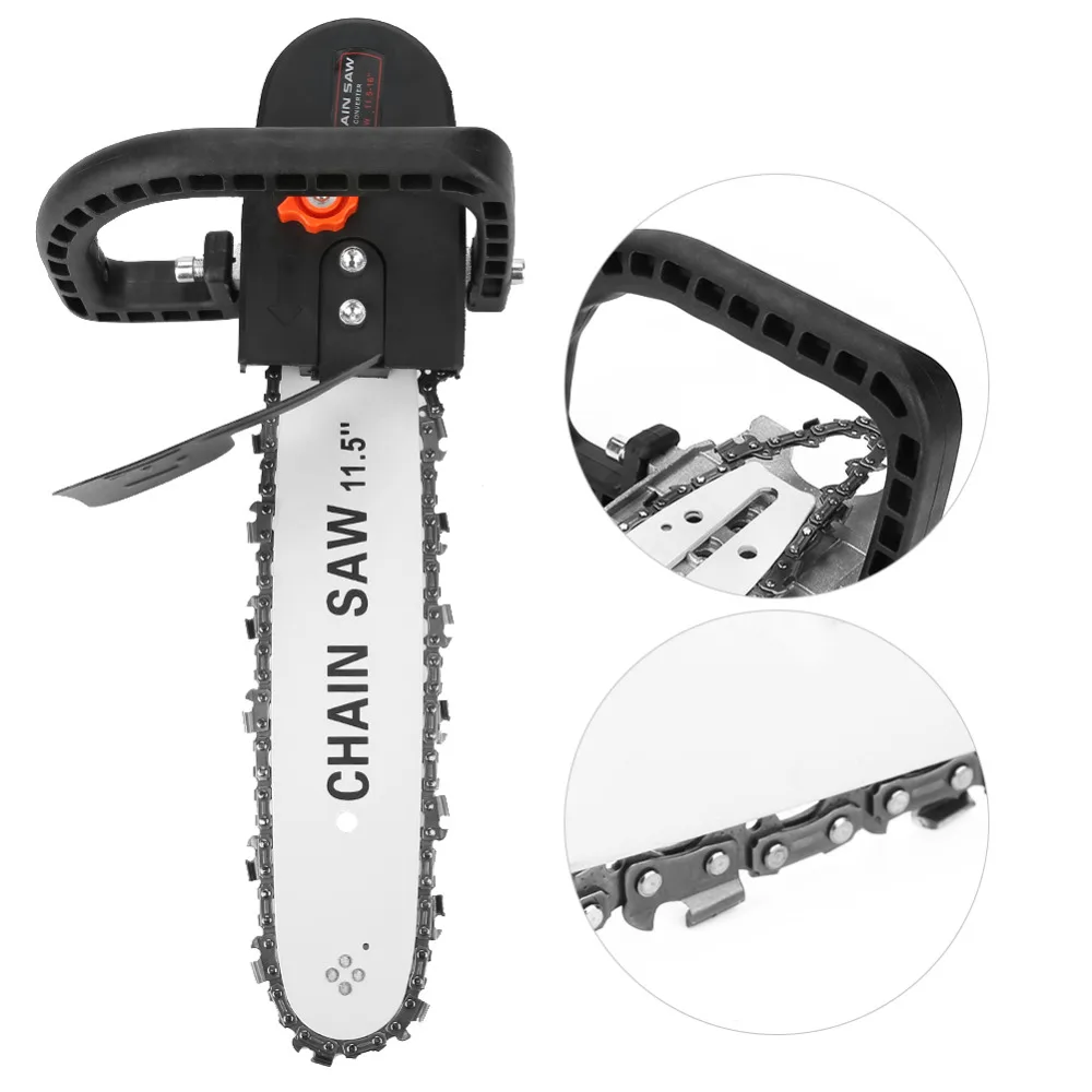 

12inch Chainsaw Bracket Changed Angle Grinder Into Chain Saw Woodworking Tool Professional