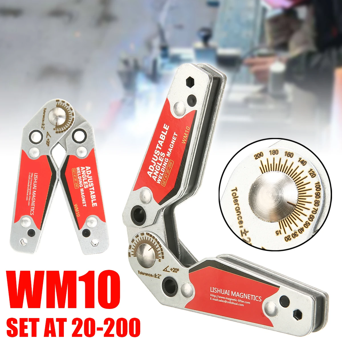 

1pc WM10 20-200 Degree Adjustable Angles Welding Magnet/Neodymium Magnet Magnetic Welding Clamp for Positioning