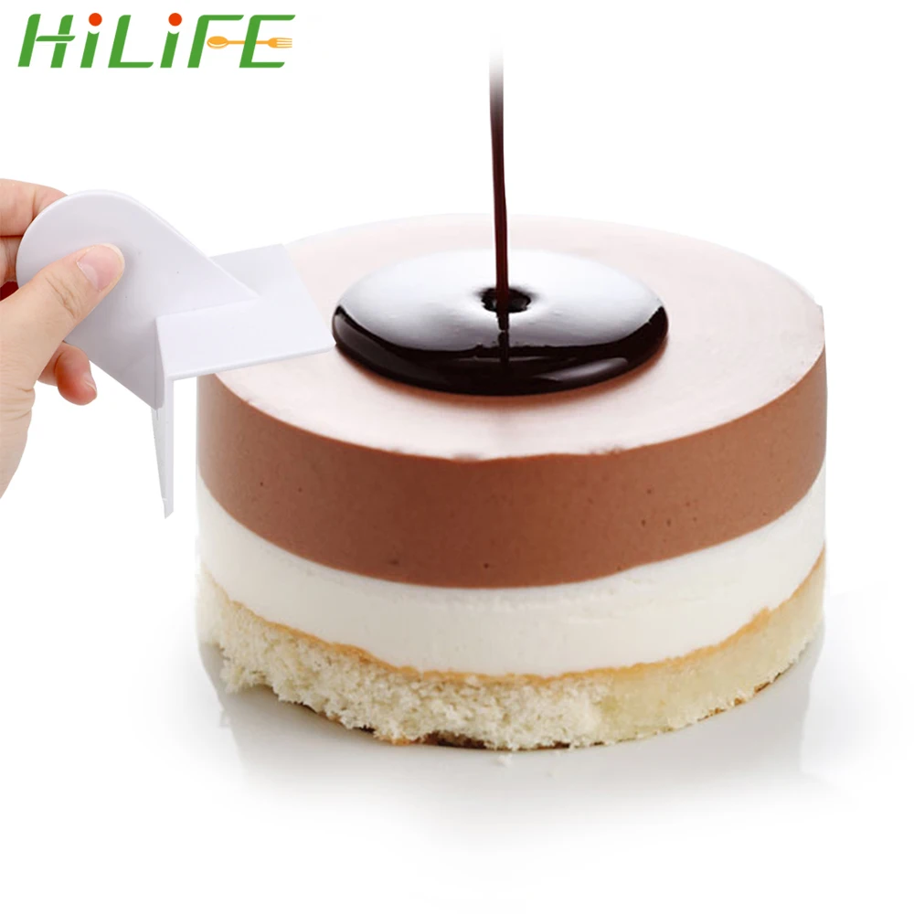

HILIFE Plastic Cake Spatula Fondant Cakes Edge Side Smooth Tool DIY Cake Smoother Polisher Cake Decorating Pastry Baking Mold