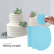3 шт пластиковый скребок для торта, плавный Регулируемый инструмент для украшения торта, кондитерский шпатель, посуда, кухонный инструмент, для торта