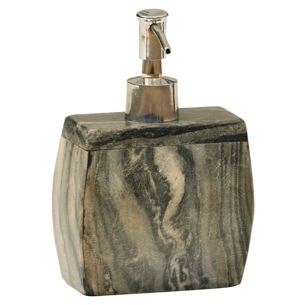 Benzara Ceramic Liquid Soap Dispenser With Pump Gray And Black | Дом и сад