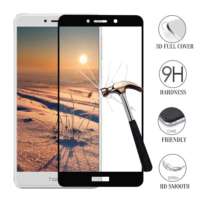 

Protective Glass for Huawei Honor 6C Pro Full Cover Tempered Glas Screen Protector Film on Honer 6A 6X C6 A6 Hono V10 Protection