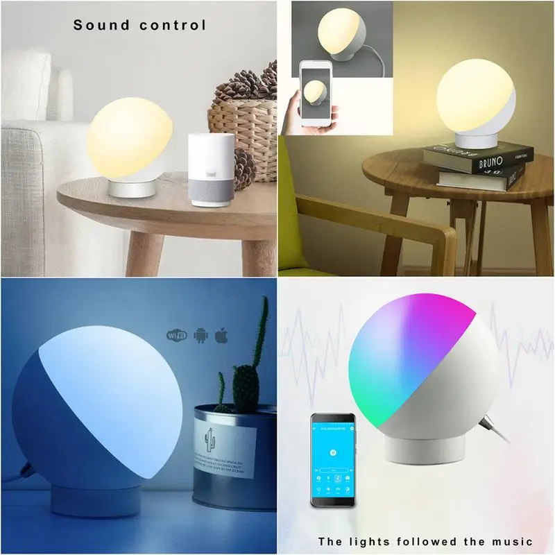 7 Вт смарт настольная лампа Led ночник RGB Wifi приложение дистанционное управление