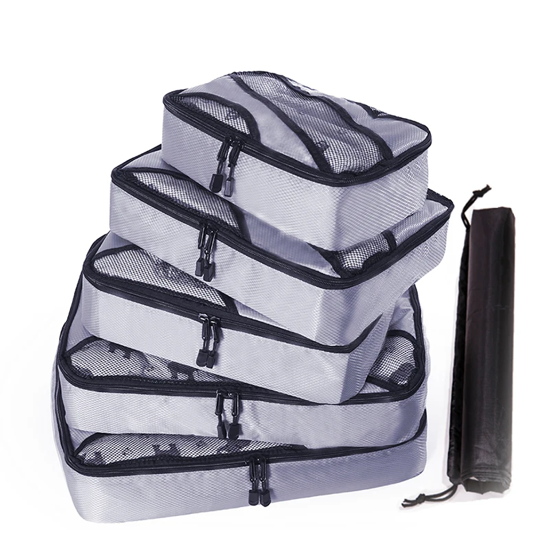 5PCS/Set High Quality Oxford Cloth Travel Mesh Bag Luggage Organizer