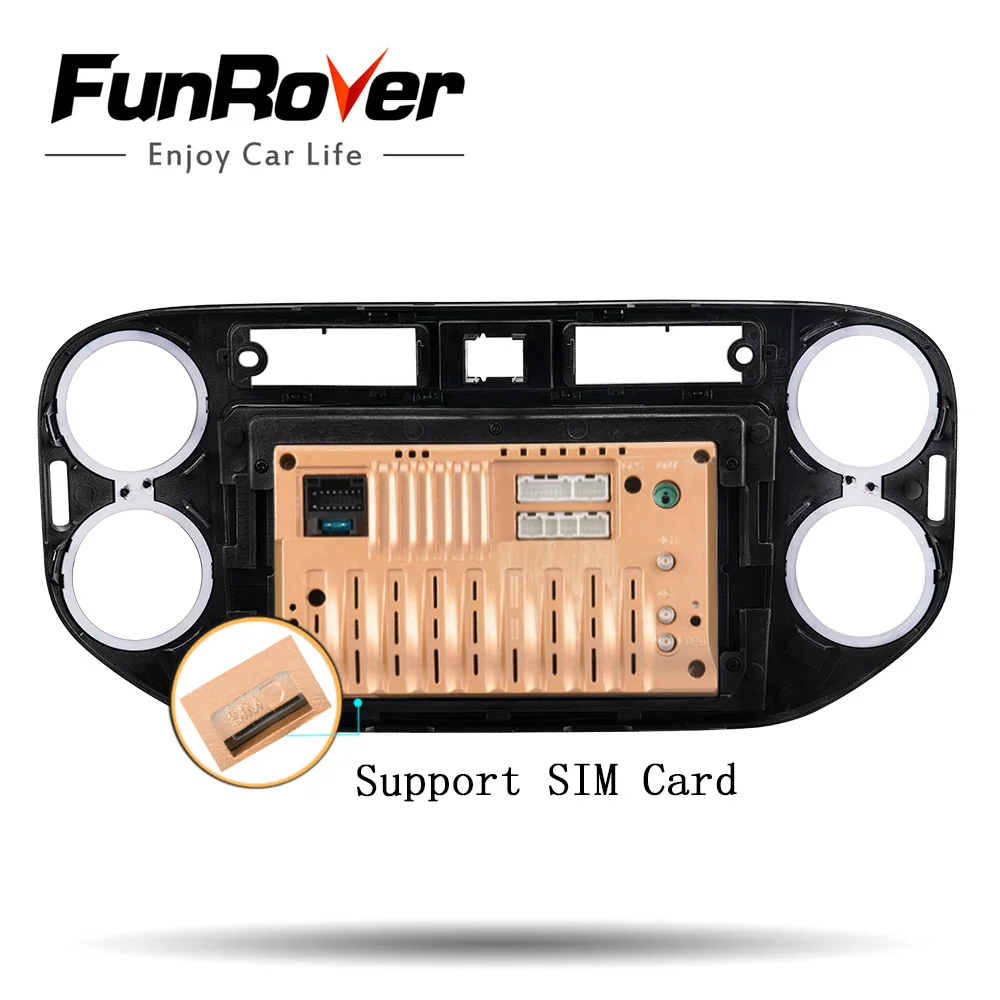 Discount Funrover 8 cores Android 9.0Car Radio Multimedia Video Player For Volkswagen Tiguan 2010 2011 2012 2013 2014 2015 2016 gps DSP 5