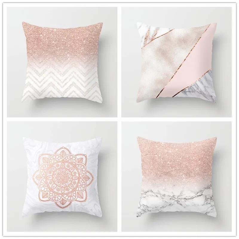 

Simple Design Printed Square Pillow Case Cover 45x45cm Soft Polyester Pillowcase Home Decorative Cushion Cover