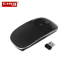 CHYI Беспроводная игровая мышь перезаряжаемая Бесшумная мышь из алюминиевого сплава 1600 dpi 2,4 ГГц USB оптическая мышь для ноутбука