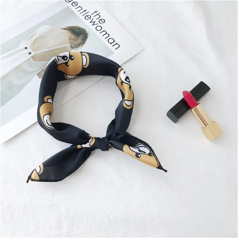 2019 Women Scarf New Elegant Small Square Silk Head Neck Feel Satin Scarf Skinny Retro Hair Tie Band Small Fashion Square Scarf