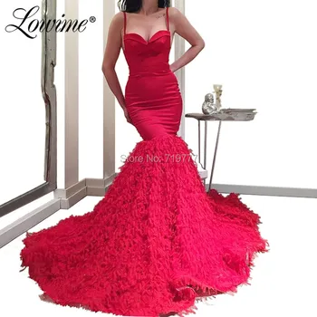 

Spaghetti Straps Slim Mermaid Wedding Party Dresses Abendkleider Elegant Long Prom Dress Robe De Soiree Arabic Evening Gowns