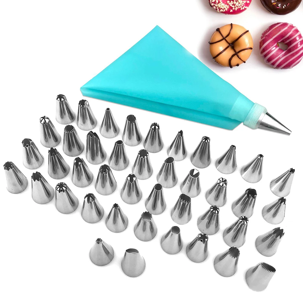42 Pcs Cake Decorating Tips Set Stainless Steel Icing Piping Nozzles
