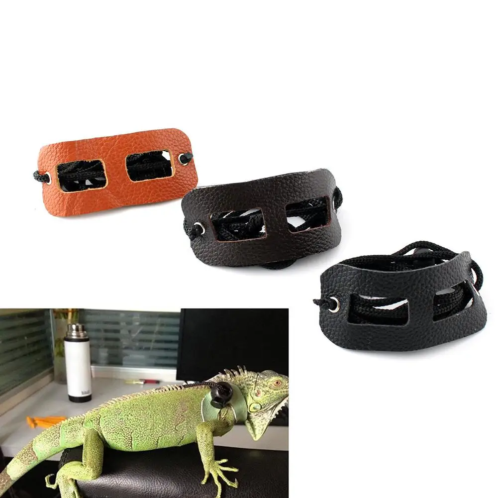 AsyPets Pet Leather Harness Leash for Small Animal Reptile Lizard Random Color on