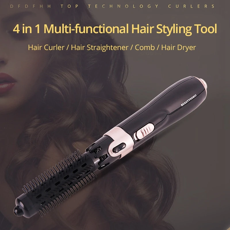 

Multifunctional Hair Styling Tool Hair Curly Stick & Straightener & Dryer Comb Anti-Scalding 30s Fast Heating Rotatable Cord R