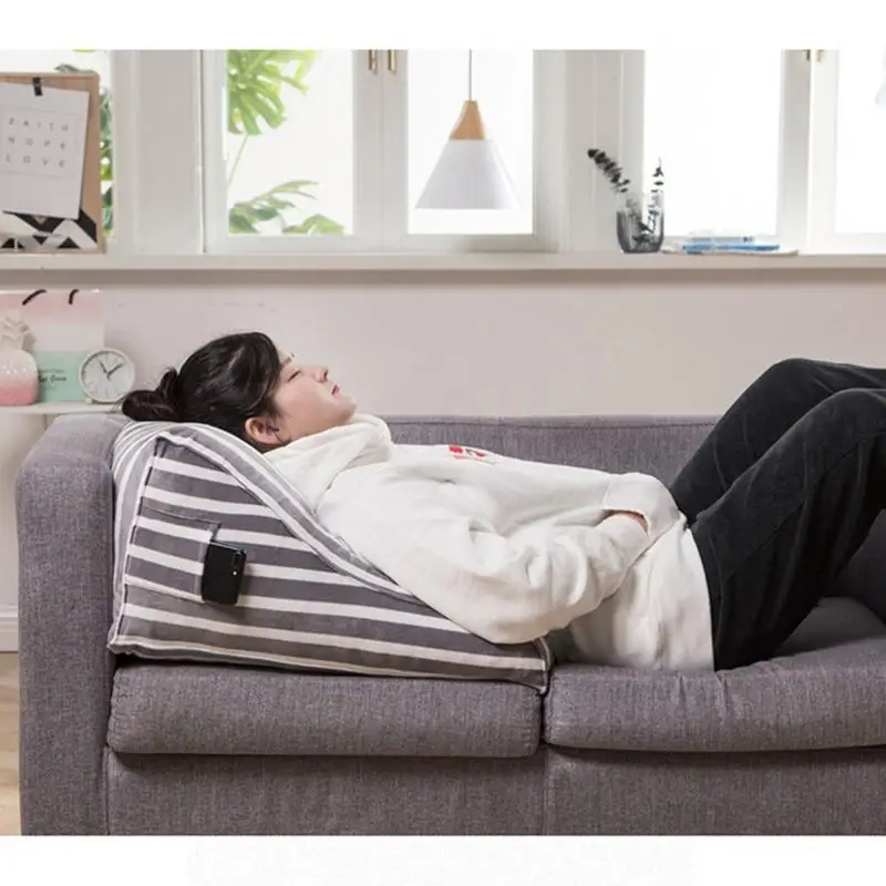 

Car Sofa Backrest Triangular Cushion Bed Tatami Lumbar Pillow With Pillow Inner Office Waist Stereo Cushion