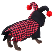 

Petacc Dog Costume Halloween Festival Party Dog Clothing Fancy Dress Pet Cat Puppy Cosplay Garment Apparel, Black and Red, XL