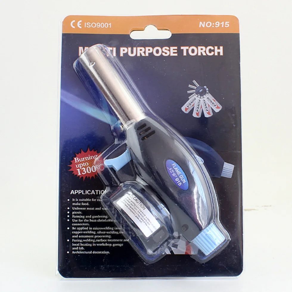 

915 Gas Burner Torch Flame Gun Blowtorch Cooking Soldering Butane AutoIgnition Airbrush Lighter Heating Welding Gas Burner Flame