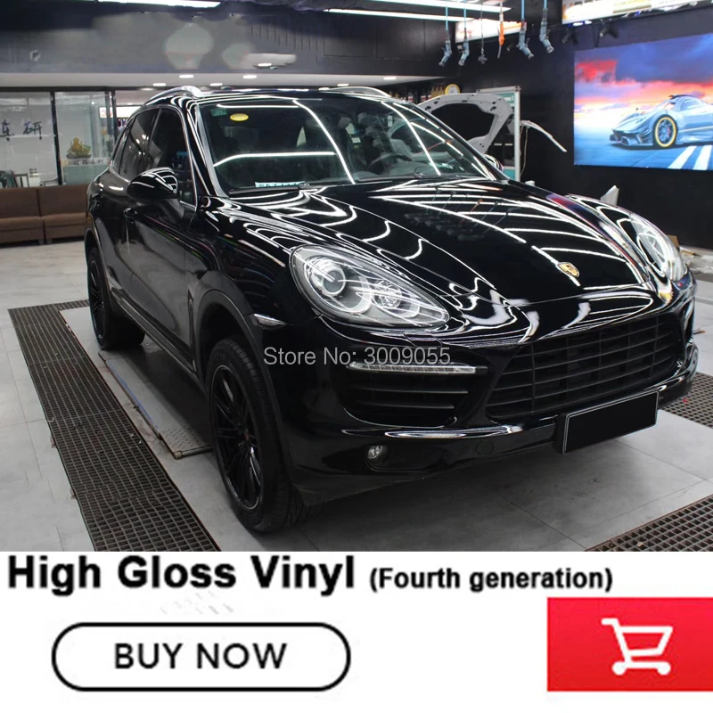 

four generation Decal Wrap Vinyl Adhesive Super Gloss Piano Black Film with Bubble free highest raw material Promise quality