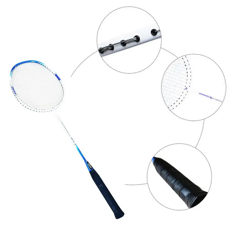2 unids/par raquetas de bádminton profesionales equipo deportivo ligero de bádminton para entrenamiento y juego con bolsa de transporte