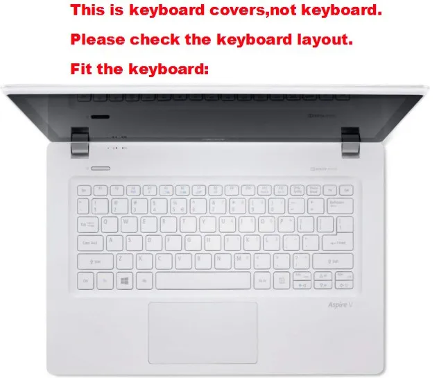 Прозрачная клавиатура из ТПУ для ноутбука Acer Aspire V3 372 TMP238 TMB116 ES1 131 R3 131T 331 TMP117 332 TMB117