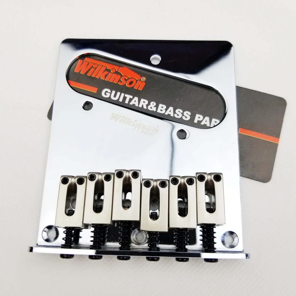 

Wilkinson Vintage Bridge for Telecaster Electric Guitar String Thru Tele TL Guitar Bridge Chrome Silver WOT03