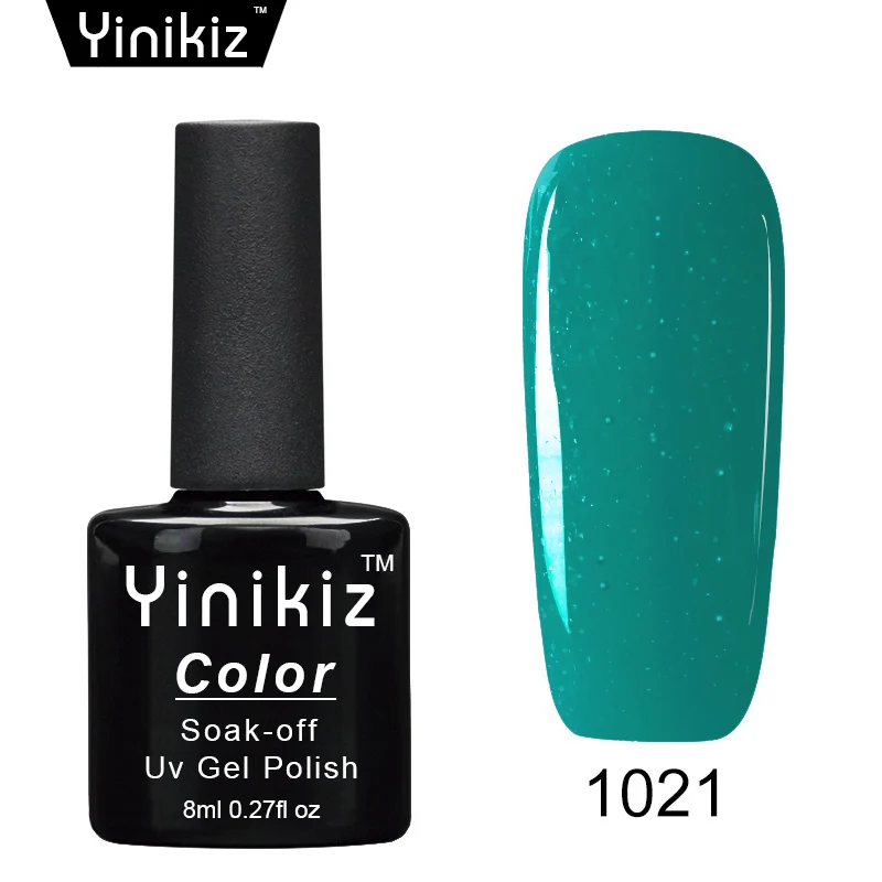 

Yinikiz 25 Colors Varnish Nail Lacquer Gel Semi-Permanent UV Nail Gel Polish Soak Off Glue Black Glass Bottle