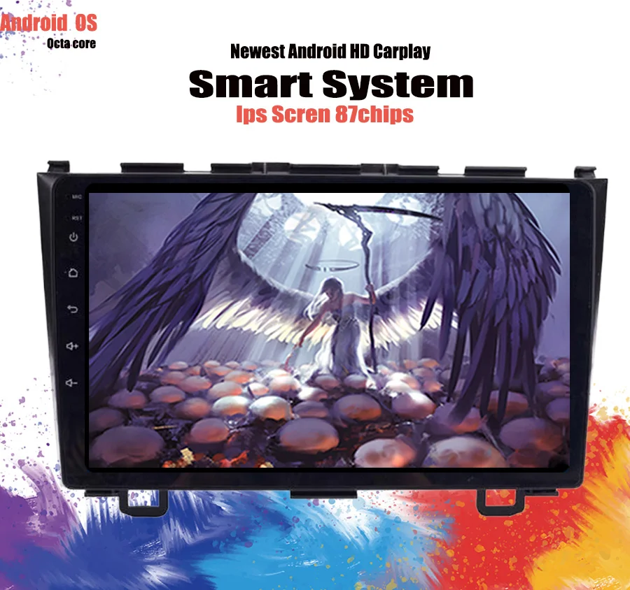 Автомобильный dvd видеоплеер 6 + 128G android 10 0 для Honda CRV 2006 2011 Octa Core 9 дюймов 2 Din