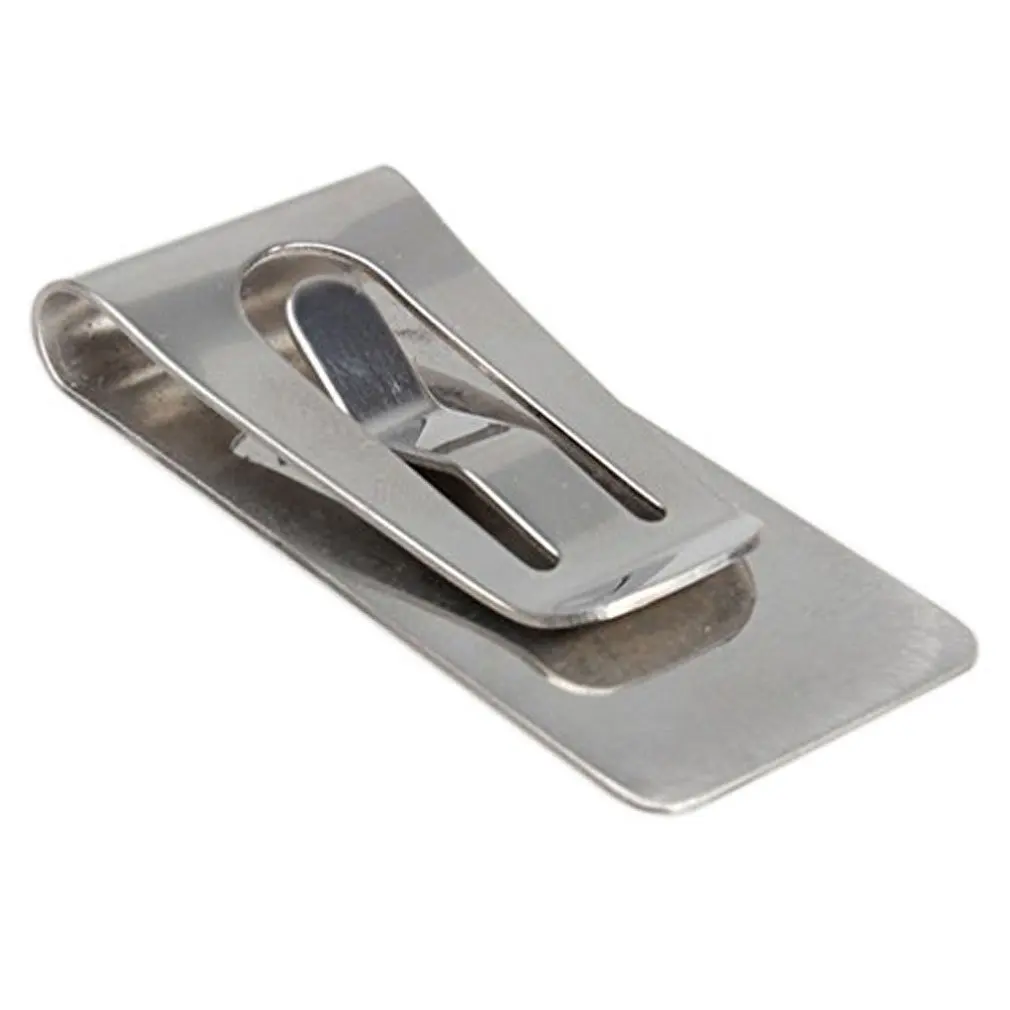 

Stainless Steel Pocket Cash Money Clamp Clip Credit Card Wallet Holder Silver