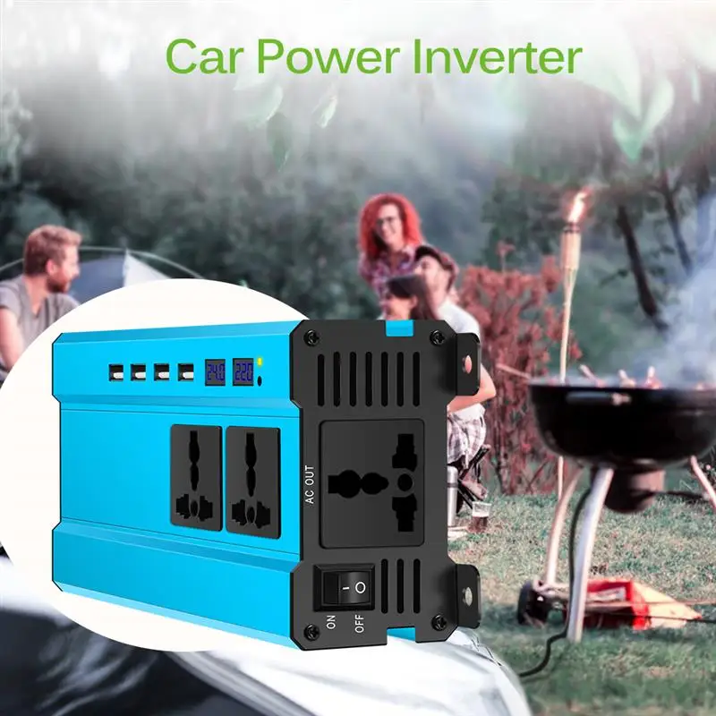 Inversor de corriente de coche AOZBZ LED CC 24 V a CA 220 V cc 12 v a 220 v CA sinusoidal convertid